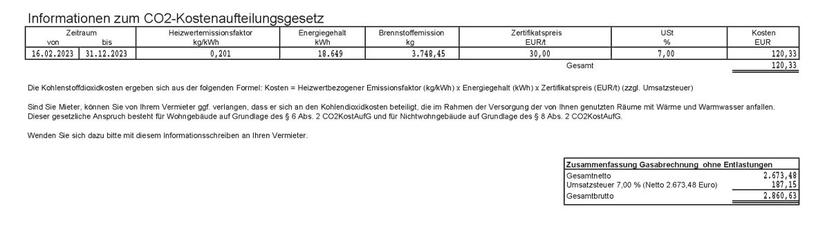 Musterabbildung einer Rechnung