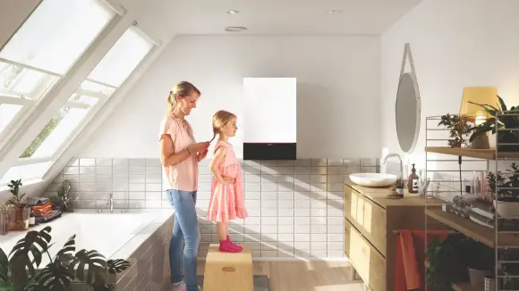 Heiztherme im kleinen Badzimmer Heiztherme im kleinen Badzimmer