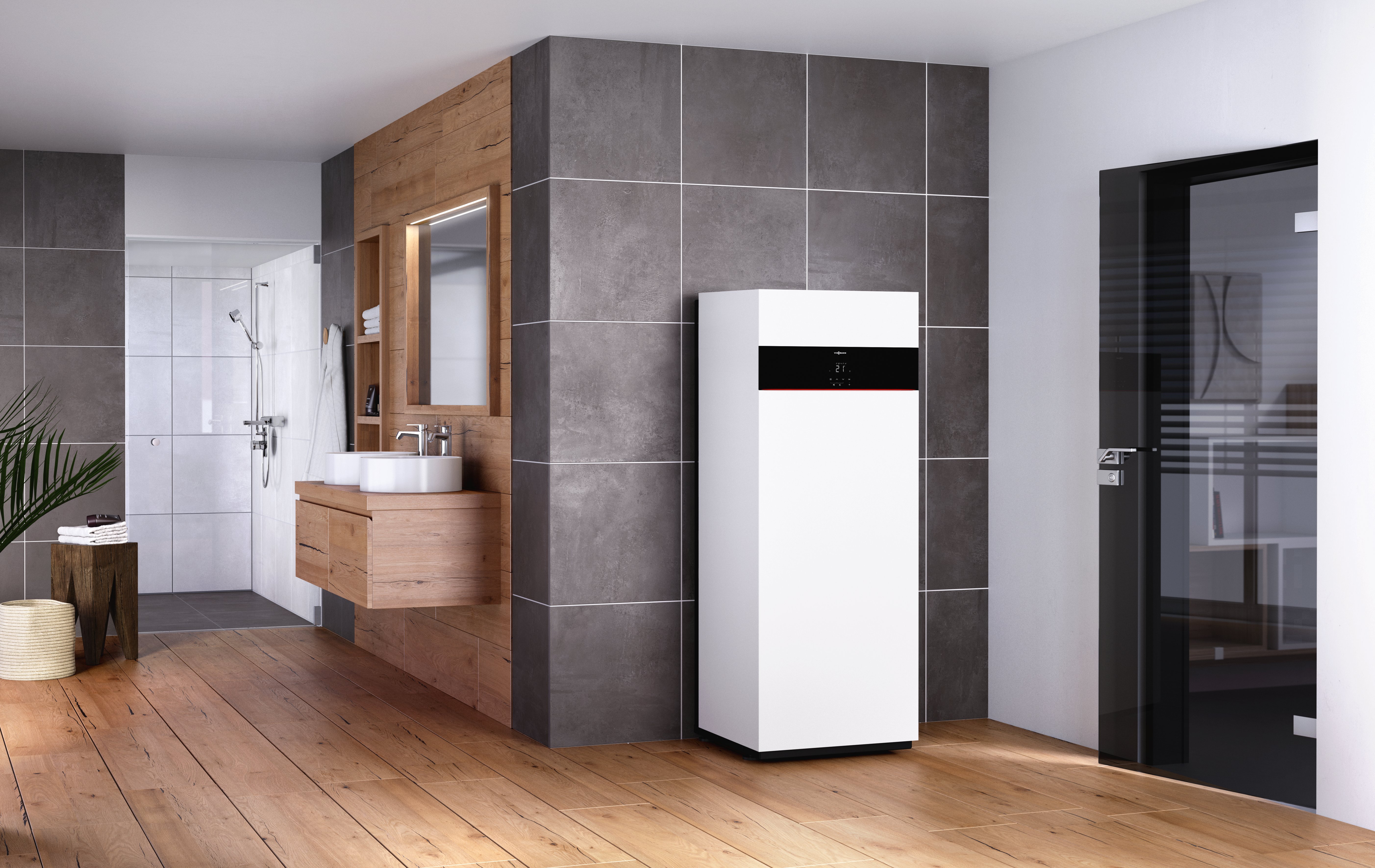 moderne Heizung in modernem Raum