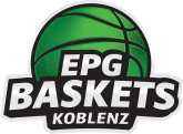 EPG Guardians Koblenz Logo mit Grünem Schutzschild mit Basketballlinien