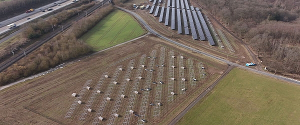 Luftaufnahme des Solarparks G&ouml;rgeshausen
