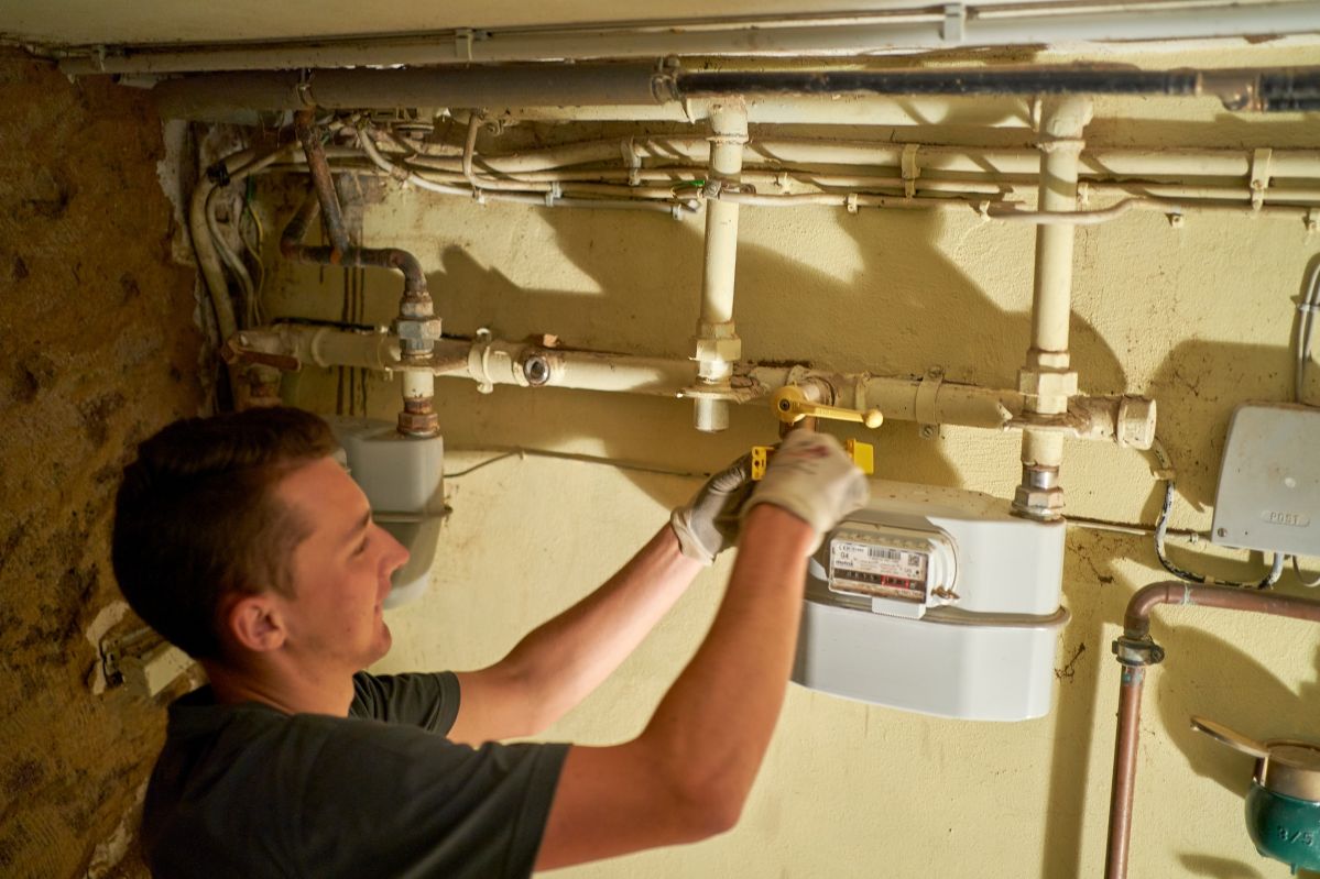 Einbau eines Erdgaszählers