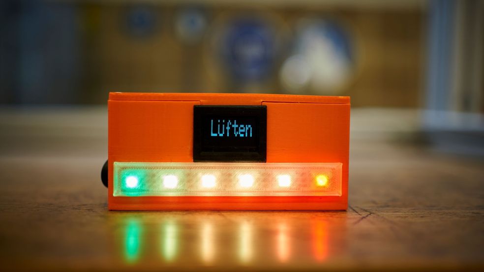 Luftqualitätsmonitor mit Ampel zur Messung von CO₂, Temperatur und Feuchte