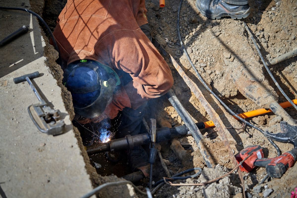 Arbeiten am Gaserdgasnetz