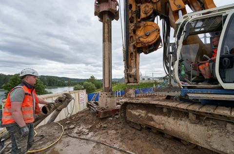 Bau einer Wassertransportleitung