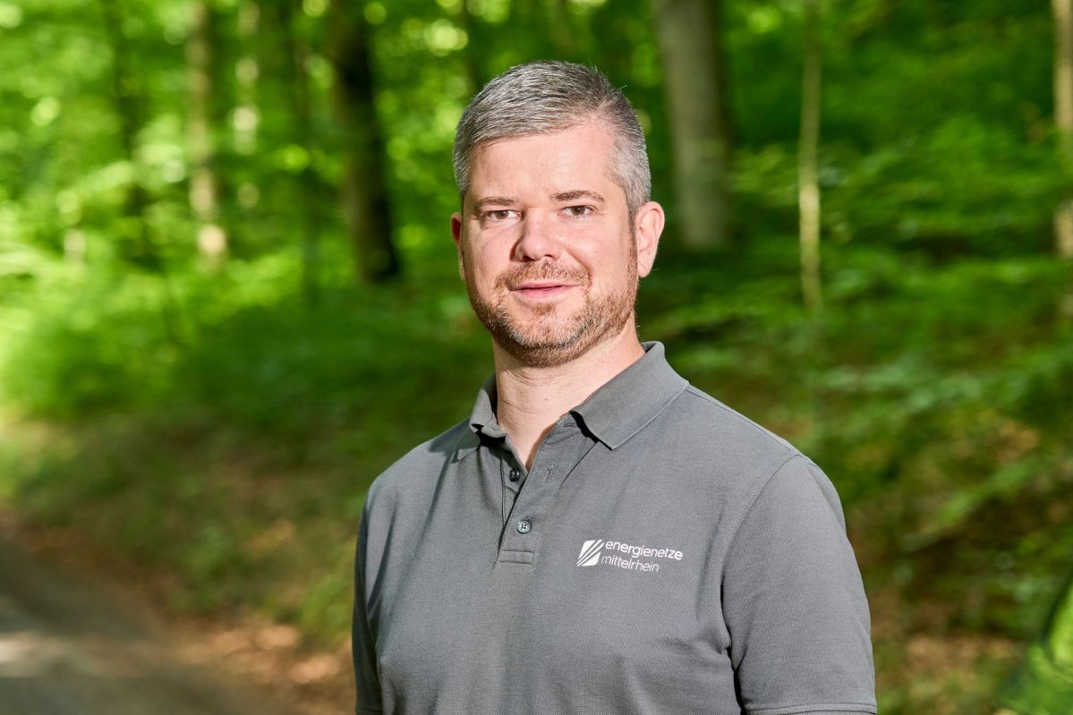 Netzentflechtung Mayen Ein Profilfoto von Jens Pinkhaus, Leiter des Teams der evm-Gruppe, das für das neue Stromnetzgebiet Mayen zuständig ist.