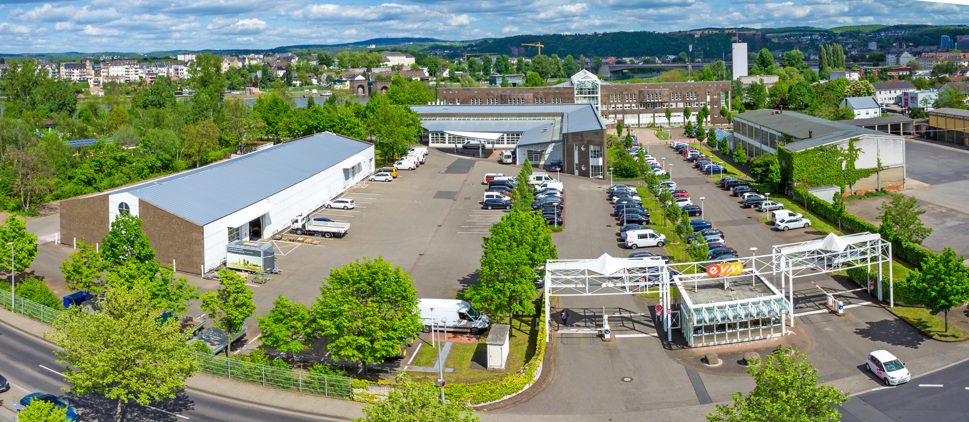 Luftansicht Standort Ludwig-Erhard-Straße evm
