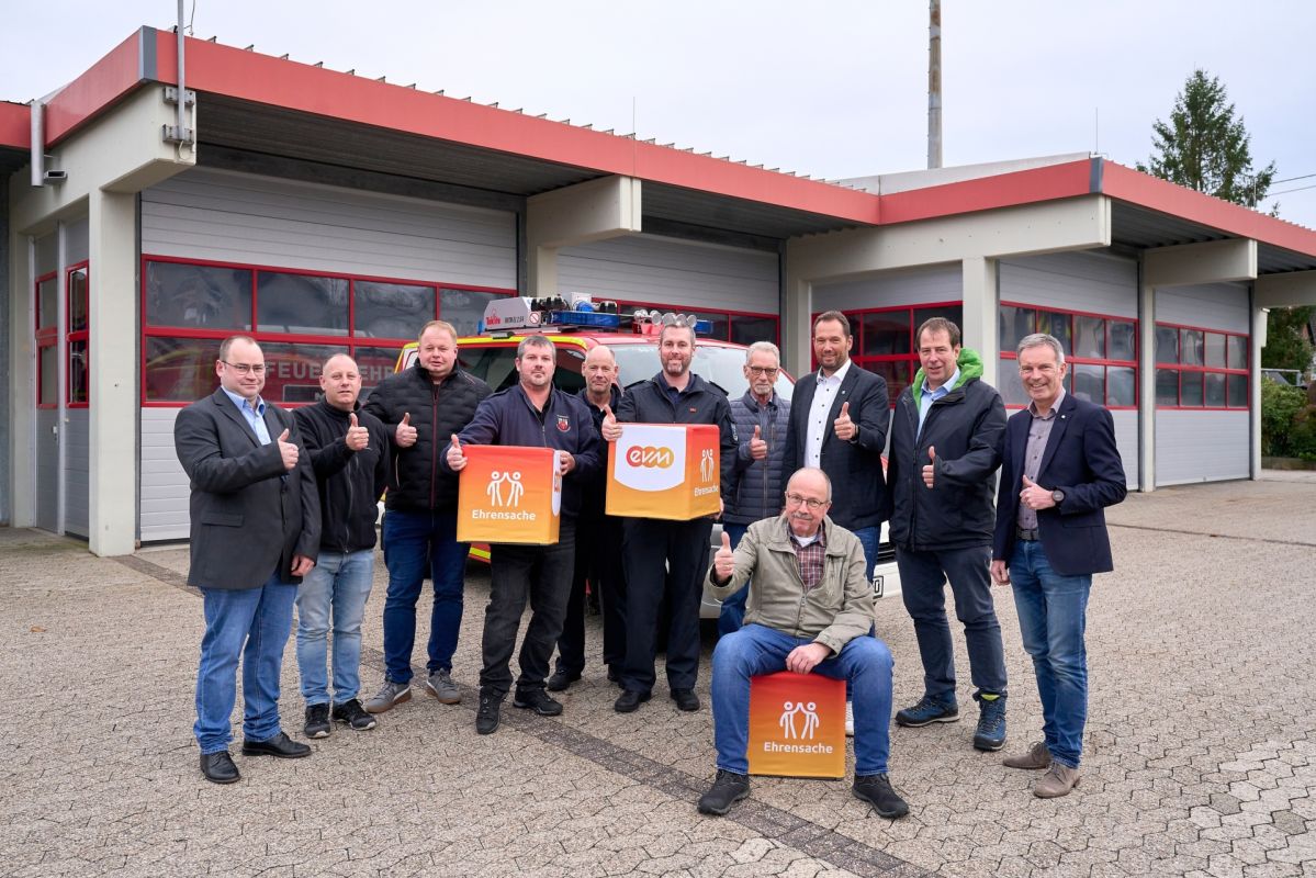 Spendenübergabe der evm in Dierdorf Gruppenfoto