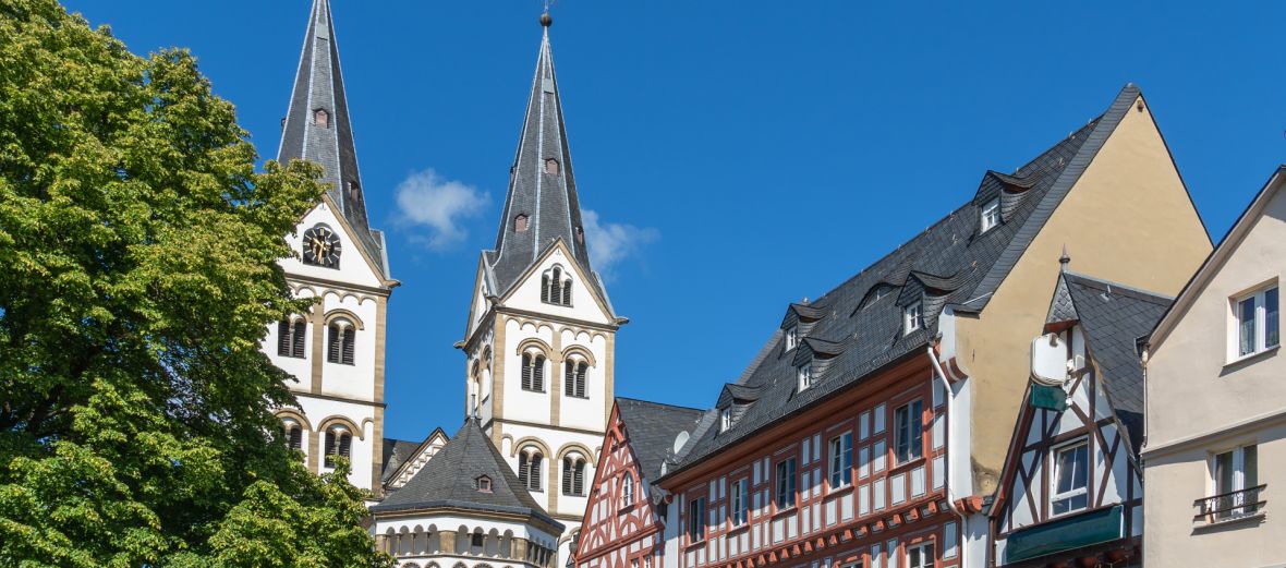 Die St. Severus Kirche in Boppard, Rheinland-Pfalz Die St. Severus Kirche in Boppard, Rheinland-Pfalz