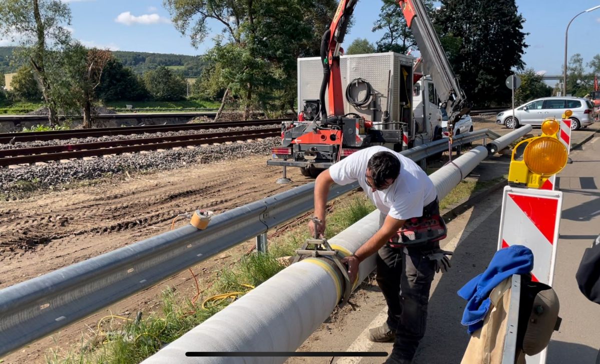 Bau einer neuen Hochdruckleitung