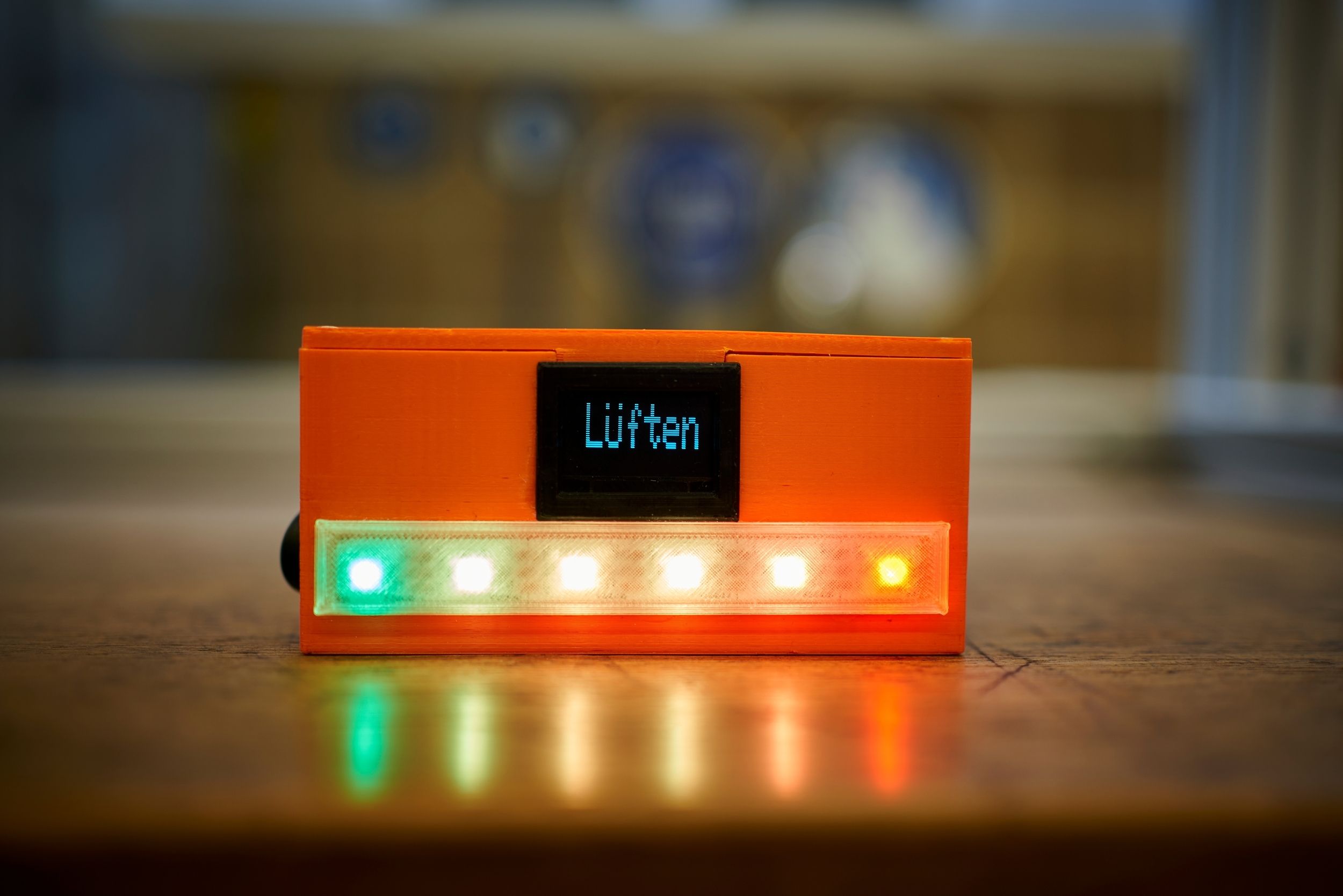 Luftqualitätsmonitor mit Ampel zur Messung von CO₂, Temperatur und Feuchte