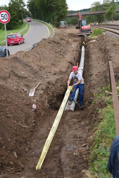 Verlegung Erdgas Hochdruckleitung