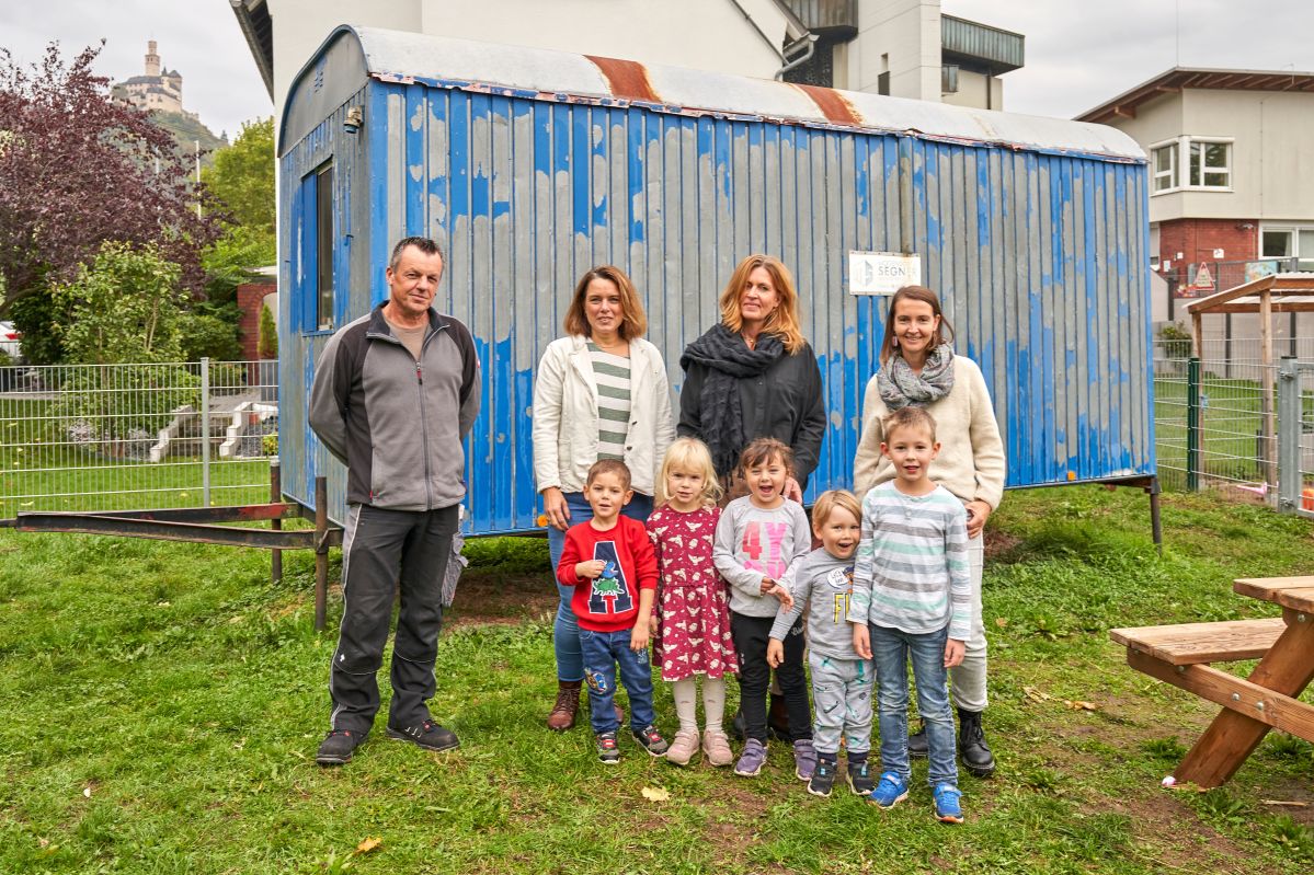 Bauwaagen der MarksburgKita Biberbau Braubach