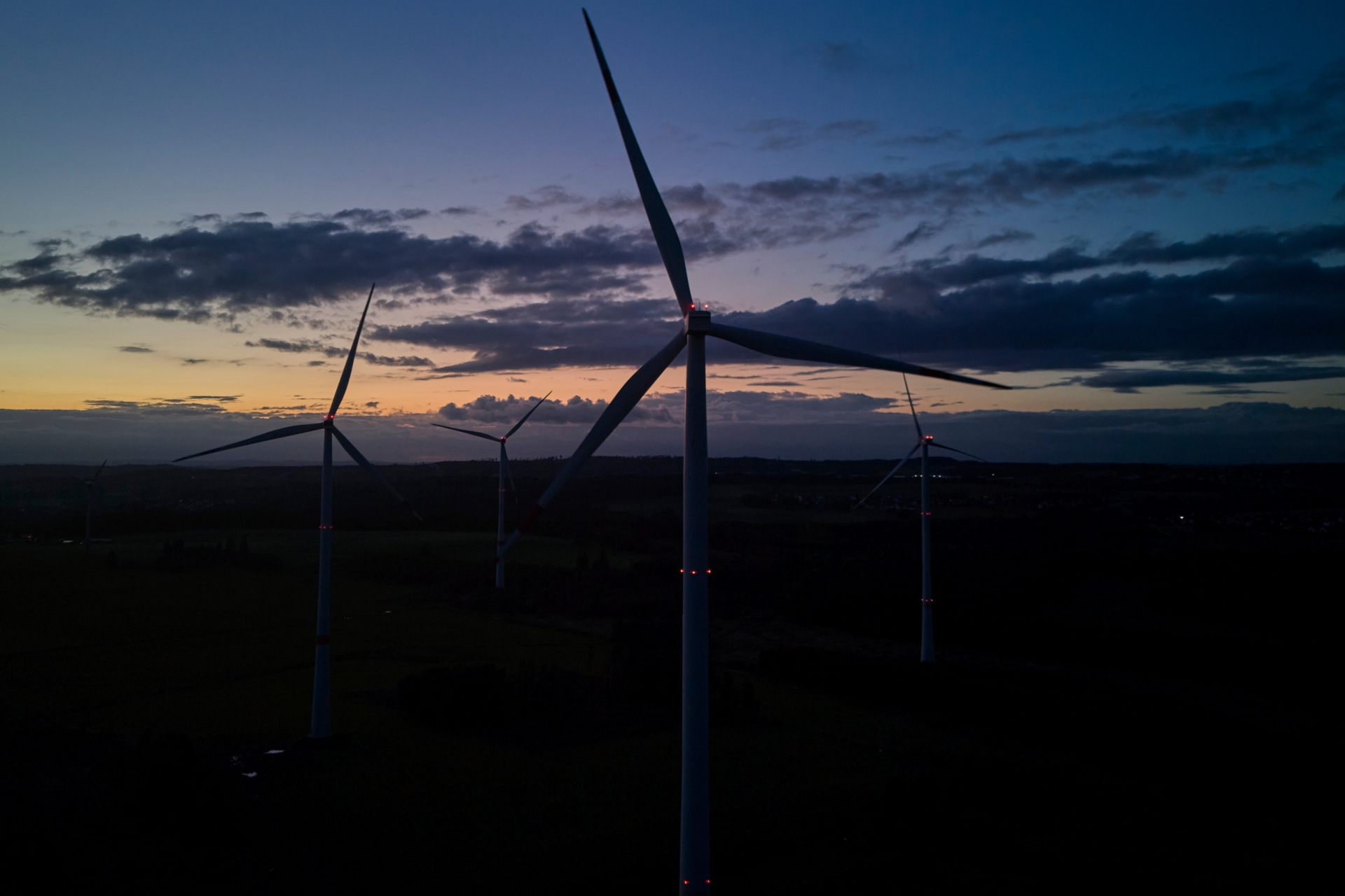 Windräder im Windpark Höhn